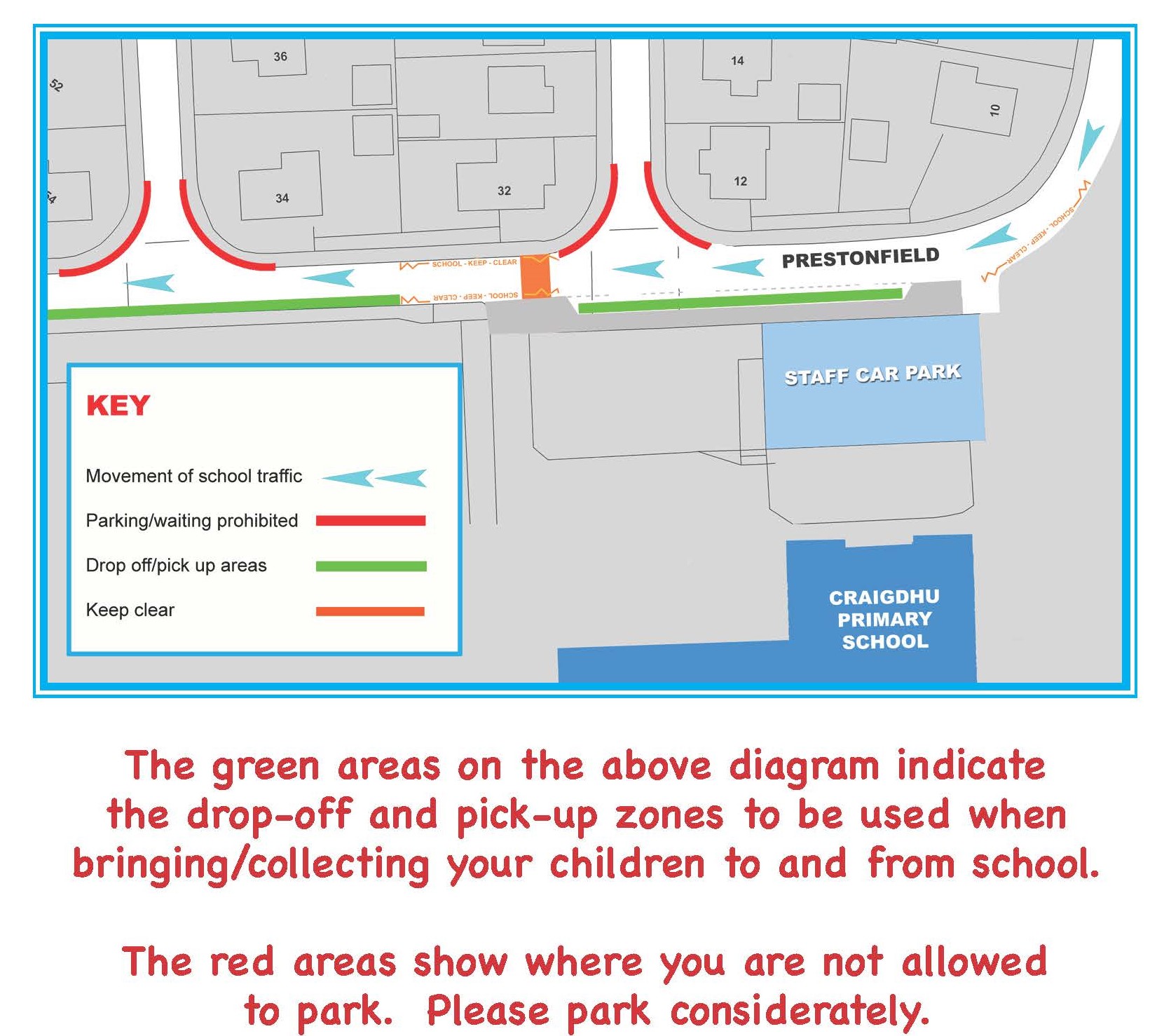 drop off and pick up zones image